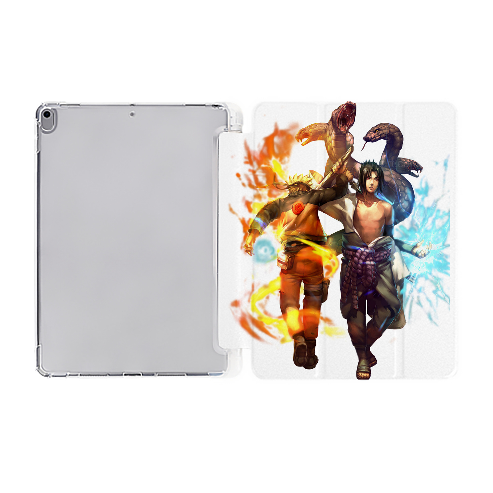 （画像用） NARUTO -ナルト- うちは サスケ Uchiha Sasuke IPad ケース ペン収納付き 三つ折りスタンド PUレザー×シリコン 対応機種9.5/10.5/10.9インチ